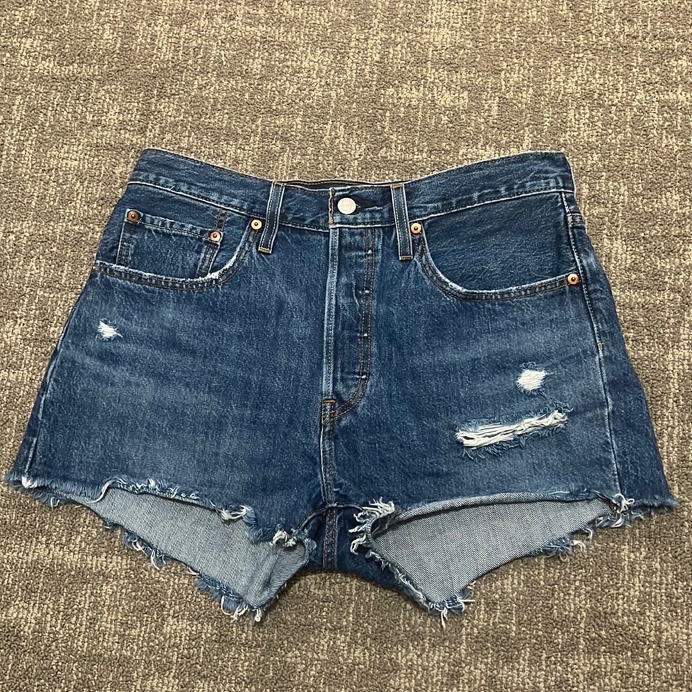 Levi’s blue Jean high waisted shorts